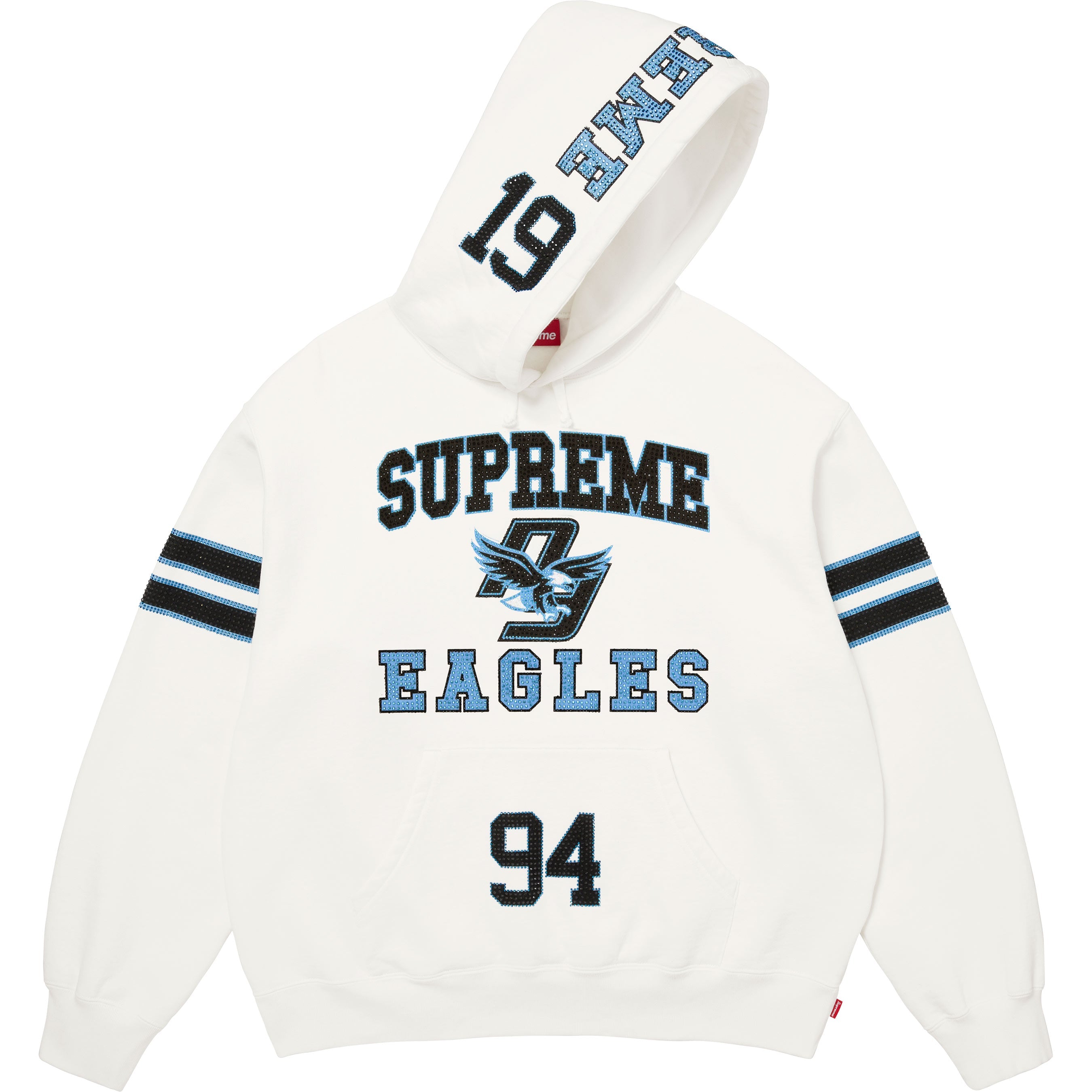Rhinestone Eagle Hooded Sweatshirt view 3